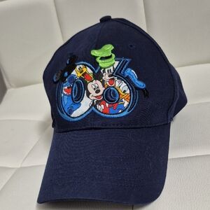 2006 Walt Disney World Navy Cap with Mickey, Goofy & Donald Embroidery